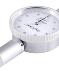 Portable 0-100 Shore D Durometer With 30 Degree Cone Point For Precise Hardness Testing Of Materials Handy Spring Force 4.4, silver dial