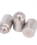 Heavy Duty Stainless Steel Spring Ball Plunger set with sleek smooth touch bead, showcasing precision design for tough jobs.