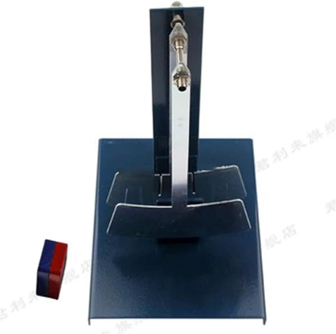 Hands On High School Physics Lab Damping Demonstrator With Adjustable Magnetic Field And Aluminum Versus Copper Plate Comparison Includes Digital Timer For Precise Lenz Law Analysis And Clear Electromagnetic Damping Demonstration, showing base and pendulum setup with metal plates