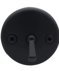Matte Black One And A Half Inch Tubular Bath Waste Drain Kit With Trip Lever Faceplate Beehive Grid And Color Matching Screws