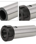 Close-up view of Premium C40ER32M100L Straight Shank Chuck Holder for CNC Milling, showing steel construction for precision tasks.