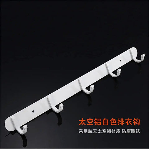Built Tough Wall Mounted Coat Hook Heavy Duty Robe And Towel Hanger Solid Zinc Alloy Vintage Style Piece, white with four sturdy hooks.