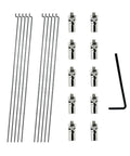 10 Pieces 1.3mm Adjustable Pushrod Connector Linkage Stopper Kit With 10 Z Push Rods And Hex Wrench for RC models