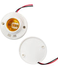 High Sensitivity E27 Sensor Light Socket Adapter 1 Or 2 Pack with wiring details and white casing for safe home lighting