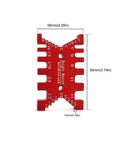 Heavy Duty Aluminum Dovetail Jig And Tenon Caliper Card Gauge For Woodworking Projects showing precise metric and imperial measurements.