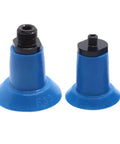 Industrial Single-Layer Vacuum Sucker For PE Film Bag Opening With F18 22 26 F33 Series Suction Nozzle Yx Pneumatic Pads Red Wine Color For Letter Manipulator Automation, two blue suction nozzles.