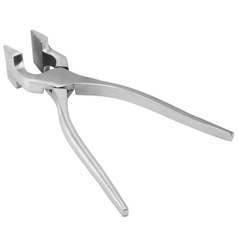 Leather Flat Pliers For Crafting And Strap Crimping, steel forged build, side view showing adjustable jaw design for precise crimping