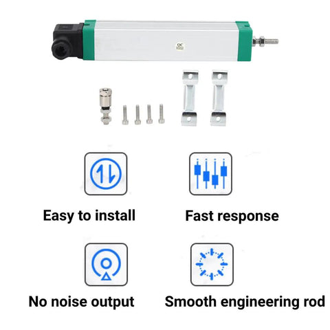 Electronic Ruler Displacement Sensor With IP67 Stainless Steel Body For Precise Linear Position Measurement In Industrial Automation