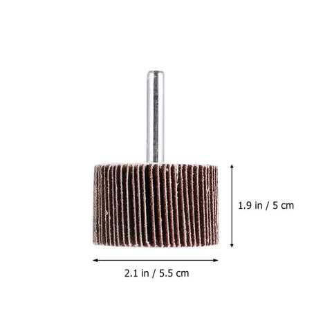 10Pcs Polishing Wheels For Rotary Tools With Brown Corundum Abrasive And Cloth Substrate, Wear Resistant Sanding Discs with dimensions