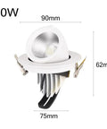 Slick Adjustable LED Recessed Downlights With Tilting Gimbals For Vaulted Ceilings 10W COB Warm White Spotlights 90mm size