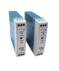 Front view of 20W 12V 24V DC DIN Rail Power Supply For LED Lighting Industrial SMPS Rock Solid Build Compact High Efficiency Module Reliable 24V Output