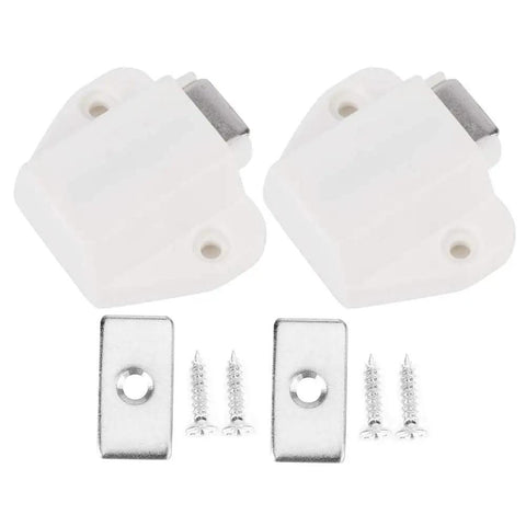 8 Pack Strong Magnetic Door Catch Kit For Cabinets And Cupboards components with screws and suction latch