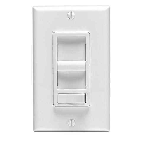 Slide Style Dimmer Switch For Electronic Low Voltage Bulbs White With Separate On Off Button 3 Way Ready Single Pole Or 3 Way Use