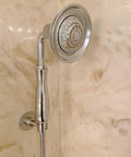 Stainless Steel Shower Head Holder Wall Mount For Handheld Sprayers Adjustable Metal Shower Head Bracket installed in bathroom