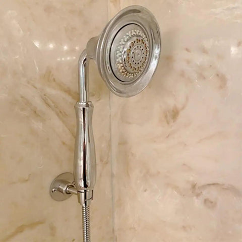 Stainless Steel Shower Head Holder Wall Mount For Handheld Sprayers Adjustable Metal Shower Head Bracket installed in bathroom