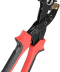 Heavy Duty Leather Hole Punch Pliers 9 Inch 6 Size Set with red handle for holes in belts, plastic, rubber, canvas, leather and fabrics.