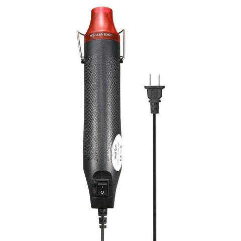 Top view of Mini Heat Gun For DIY Projects, Quick Embossing, Shrink Wrap, Paint Drying, And More, 110V Electric Hot Air Tool.