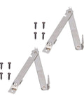 Stainless Steel Folding Cabinet Hinge With Lift Up Support 2 Pack with screws for cabinets, bookcases, and wooden boxes