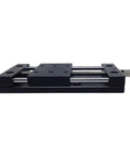 Ridiculously Precise Motorized Rotary Positioning Stage With Slick Self Locking Manual Translation Table 20mm Stroke 40X60mm Base shown from side view.