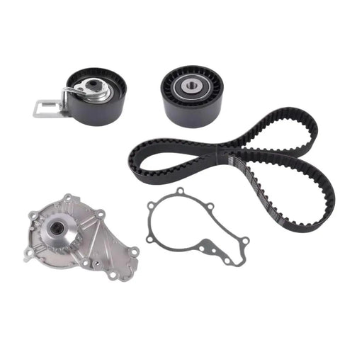 Timing Belt and Water Pump Kit Compatible with 1.6 Diesel TDCI HDI Engines for Citroen C3 C4 Ford Focus Mondeo Replace OEM Refs 1613561980 71775923 71776006 kit with belt, pump, tensioners