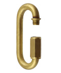Brass quick link D shape screw locking M4 5/32 inch pack of 15 for boating camping rigging and outdoor use rust resistant close-up