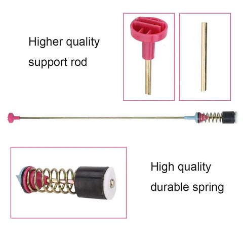 Upgraded Washer Suspension Rods DC97-05280W Set, high-quality support rod and durable spring parts displayed separately.