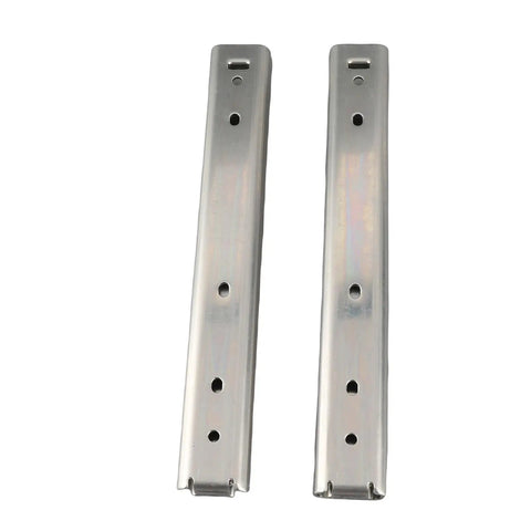 Two Pack 8 Inch Drawer Slides With Full Extension Ball Bearing Runners Heavy Duty Cold Rolled Steel Side Mount Hardware For Gaming Cabinets And Electronics Smooth Silent Glide, pair of silver metal slides