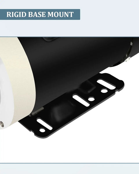 Beefy 0.75 HP General Purpose Single Phase Electric Motor TEFC 56C Frame rigid base mount detail