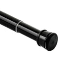 No Sectional Assembly Tension Curtain Rod 56 To 104 Inches 1 Inch Diameter Adjustable Shower Rod for Bathroom Windows Closet No Drilling No Rust Black end detail