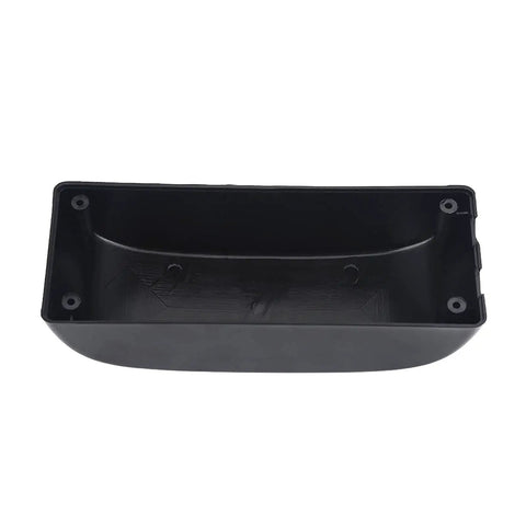 Tough As Nails E Bike Battery Controller Box With Reinforced Plastic And Metal Cover For Electric Mountain Bikes Secure Storage Unit No Sweat Hookup Setup, black enclosure top view.