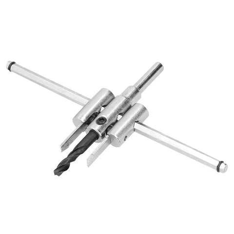 Heavy Duty Adjustable Twist Hole Saw Kit With HSS Knives For Drilling Custom Circles In Cork MDF And Hardwood Up To Seven Inches Wide Plus Four Inch Depth Cut Perfect For Serious DIY Garage Projects, adjustable wood cutter