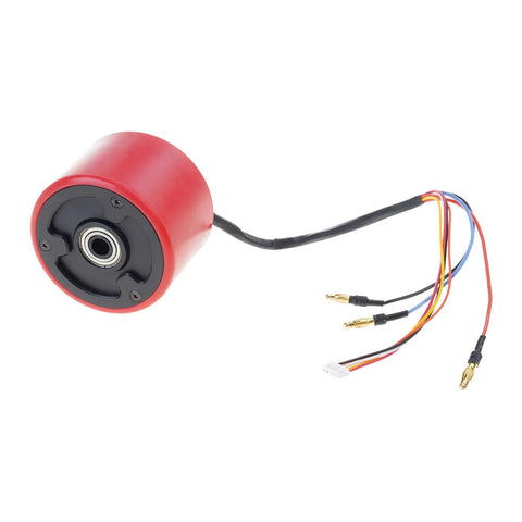 Side view of red 70mm Brushless Hub Motors For Electric Skateboards And Scooters Front Or Rear Wheel Drive 150W Power