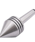 Side view of Heavy Duty Live Tailstock Center MT2 For CNC Lathe 60 Degree Point Built Tough As Nails Morse Taper 2 130x45mm Shaft 17.9mm Shank Alloy Steel Build High Precision Dust Seal High Rigidity And Wear Resistance For Woodworking