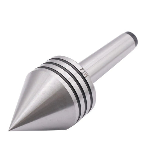 Side view of Heavy Duty Live Tailstock Center MT2 For CNC Lathe 60 Degree Point Built Tough As Nails Morse Taper 2 130x45mm Shaft 17.9mm Shank Alloy Steel Build High Precision Dust Seal High Rigidity And Wear Resistance For Woodworking