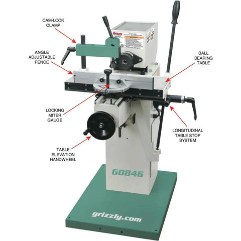 Bad Ass Heavy Duty Horizontal Slot Mortiser With A Powerhouse 2 Hp Motor And 220V Wiring Built For Custom Furniture Makers And Serious Professional Woodworking Shops with adjustable components.