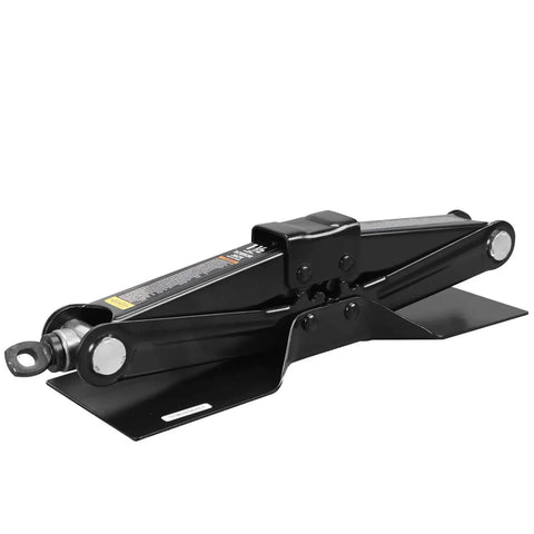 Compact Steel Scissor Lift Jack For Cars, 1.5 Ton (3,000 Lb) Capacity, black collapsible rugged utility jack