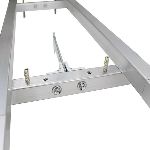 Close-up view of Portable Chainsaw Mill 12ft Rail Guide System for Easy Log Milling No Fuss Setup Aluminum Rail Kit