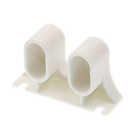 K 5167 36 Inch Steel Reinforced White Vinyl Push Bar For Hinged Swinging Screen Doors bracket view