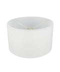 Off White Faux Linen Drum Lamp Shade With UNO Fitter 36 Mm Inner Ring Brass Fitter 17 Inch Tall By 17 Inch Wide Cylinder Shade For Table Or Ceiling Lights