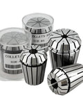 Top Notch Spring Collet Chuck Set For CNC Machining ER11 ER16 ER20 with high precision gripping in 1-16mm sizes, made of durable steel.