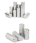 50 Pack 304 Stainless Steel Dowel Pins For Furniture Assembly And DIY Woodworking, 2Mm Diameter Assorted Lengths, solid alignment hardware displayed.