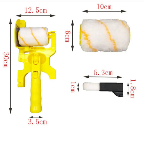 Slick Paint Roller Edger Brush Cuts In Like A Pro Skip The Tape Roll Crisp Straight Lines On Walls And Ceilings 30cm yellow handle