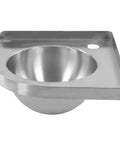 Wall Mount Triangle Stainless Steel Sink For Kitchen And RV Caravan Boat 12 By 12 Inch Corner Basin Mini Vanity Hand Wash Bar Sink Single Bowl Built To Last 304 Stainless Steel With Brushed Finish