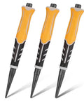 Pro Grade 3 Piece Pin Punch Set With CRV Steel Black Oxide Punches 1/32 1/16 3/32 Inches for gunsmithing, automotive, and metalworking