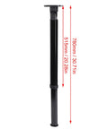 Game Changer Heavy Duty Telescoping Table Slider Leg With Slick Height Adjustments For RVS Campers Boats And Trailers Solid Aluminum build shown at 780mm height.