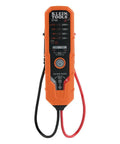 Voltage Test Kit With AC DC Tester, GFCI Outlet Tester And Non Contact Test Pen, 3 Piece, Built For 12 To 240 VAC And 1.5 To 24 V DC, Bright LED Lights For Easy Readouts And Handy Safety Checks, featuring an orange voltage tester with black and red leads