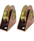 3 Inch V Groove Caster Wheels For Sliding Gates Heavy Duty 1100 Lb Per Pair Tough As Nails Rigid Caster With Bracket