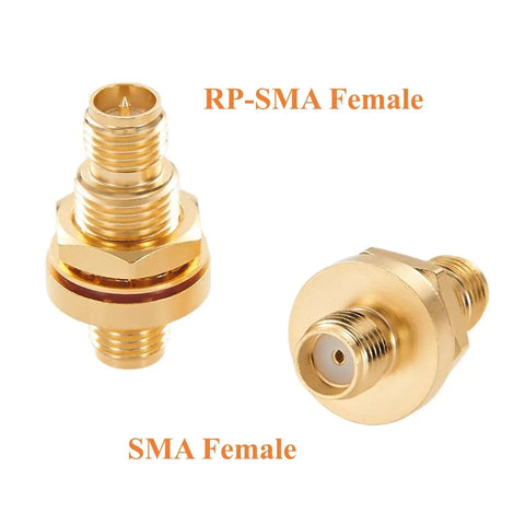 Female To Female Bulkhead Panel Mount RF Coaxial Adapter 50 Ohm Low Loss Connector IP67 Waterproof for Antennas with SMA and RP-SMA ends