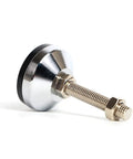Shop Grade Heavy Duty Carbon Steel Furniture Leg Levelers 4 Pack featuring threaded foot with bolt for machine stabilization.