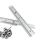 20mm Double Row Steel Drawer Slides With Ball Bearing Runners, showing smooth steel rails and precision ball bearings.